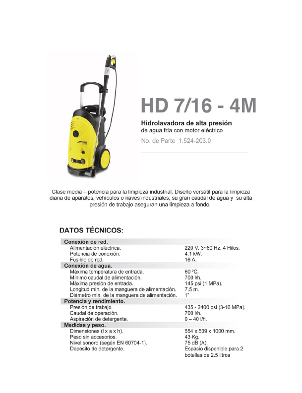 Hidro lavadora alta presión