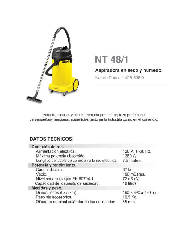 Aspiradora en seco y húmedo